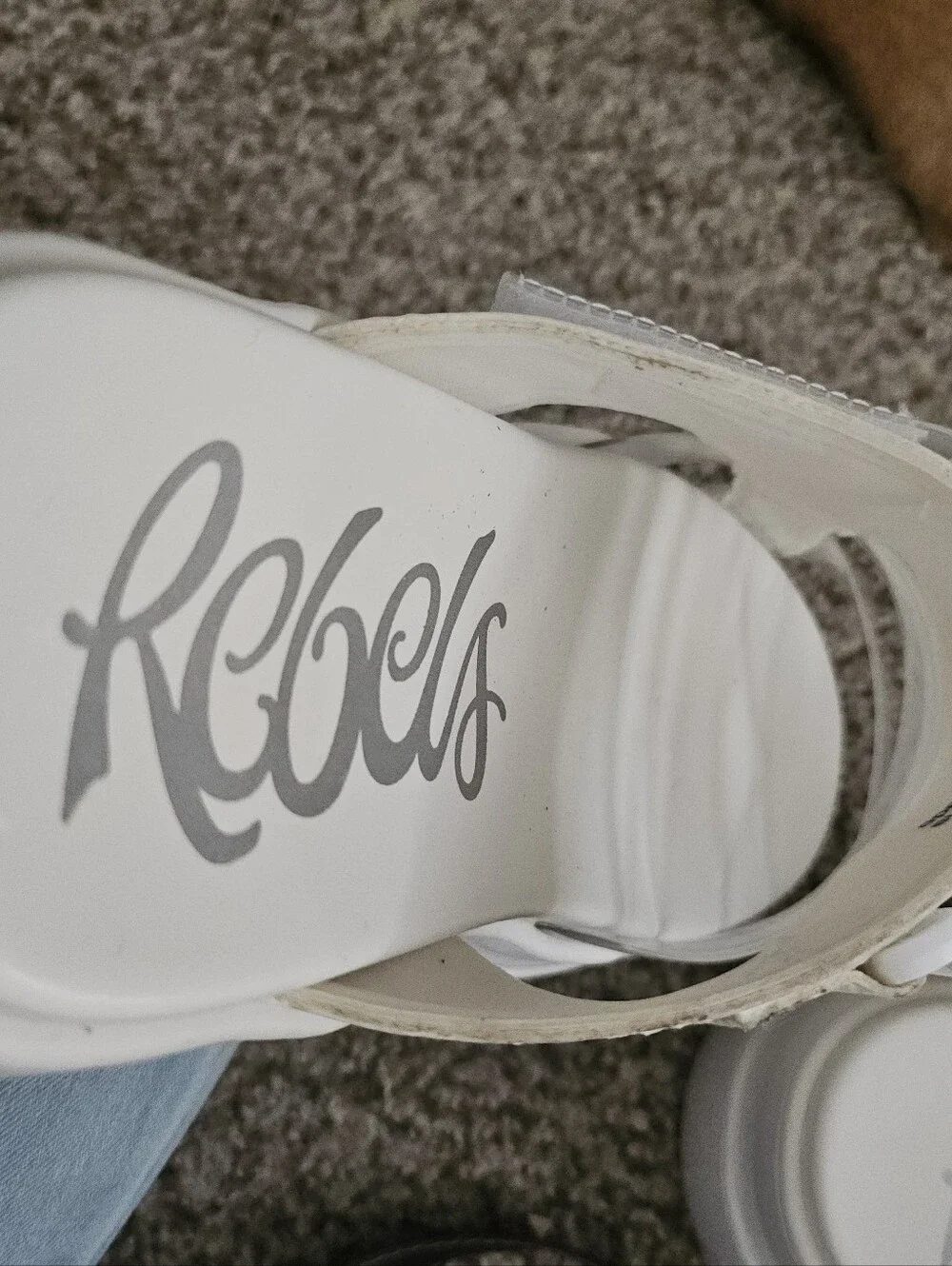 Rebels White Platform Wedge Slide Summer Sandals Adjustable Clear Straps 39 US 8